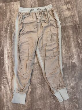 Free People Beige Drawstring Jogger Pants